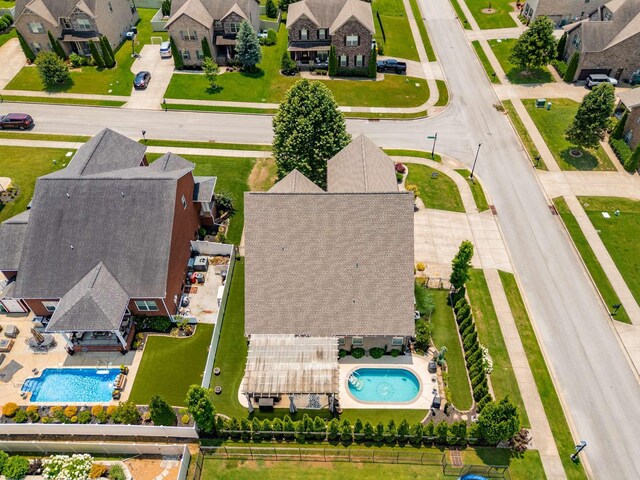 5000 Moretto Ct, Spring Hill, TN 37174 - aerial perspective of suburban area with a pool area