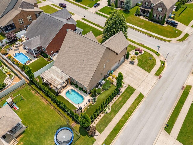 5000 Moretto Ct, Spring Hill, TN 37174 - aerial perspective of suburban area with a pool area
