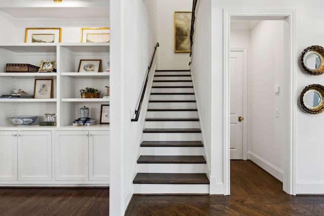 6124 Montcrest Dr, Nashville, TN 37215 - stairs with wood finished floors and baseboards