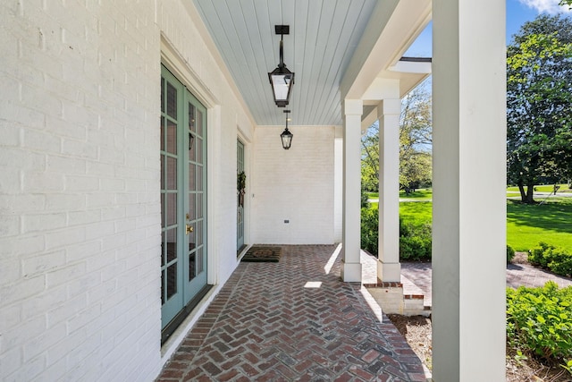 6124 Montcrest Dr, Nashville, TN 37215 - view of patio with french doors and a porch