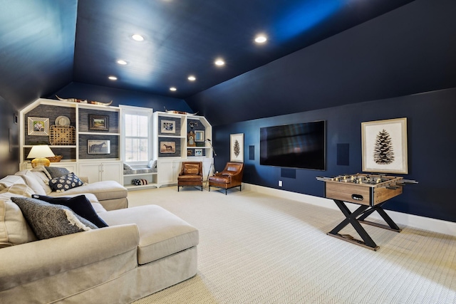 6124 Montcrest Dr, Nashville, TN 37215 - interior space with recessed lighting, vaulted ceiling, and baseboards