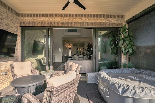 1024 Club View Dr Unit A101, Gallatin, TN 37066 - view of patio / terrace with a ceiling fan and an outdoor hangout area