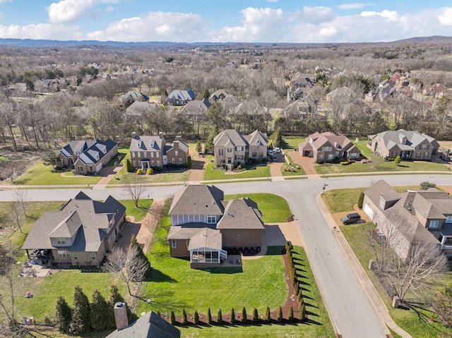 drone / aerial view featuring a residential view