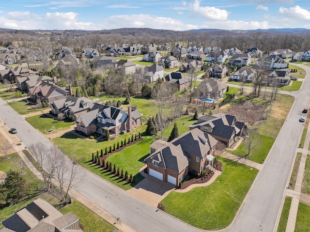 bird's eye view featuring a residential view