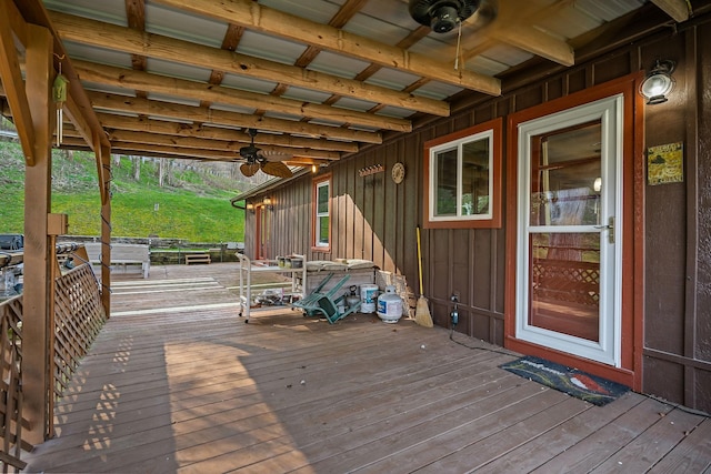 237 Cooper Ln, Smithville, TN 37166 - deck featuring a ceiling fan