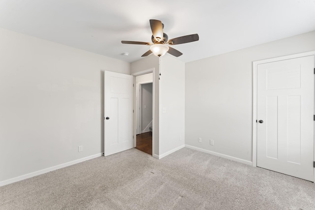 1132 Richland Farms Dr, Manchester, TN 37355 - unfurnished bedroom with baseboards, carpet flooring, and a ceiling fan