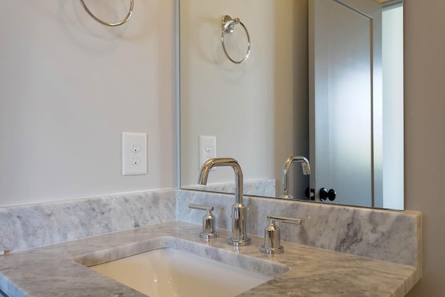 interior details with vanity