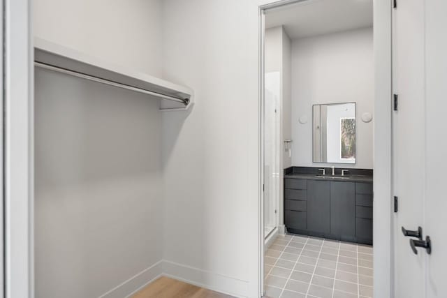spacious closet featuring a sink
