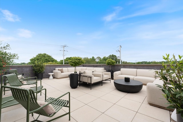 view of patio with outdoor lounge area