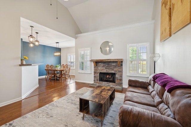 2142 Gold Valley Dr, Murfreesboro, TN 37130 - living area featuring baseboards, ceiling fan, a wealth of natural light, and wood finished floors