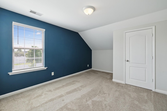 2142 Gold Valley Dr, Murfreesboro, TN 37130 - bonus room with vaulted ceiling, baseboards, carpet flooring, and visible vents