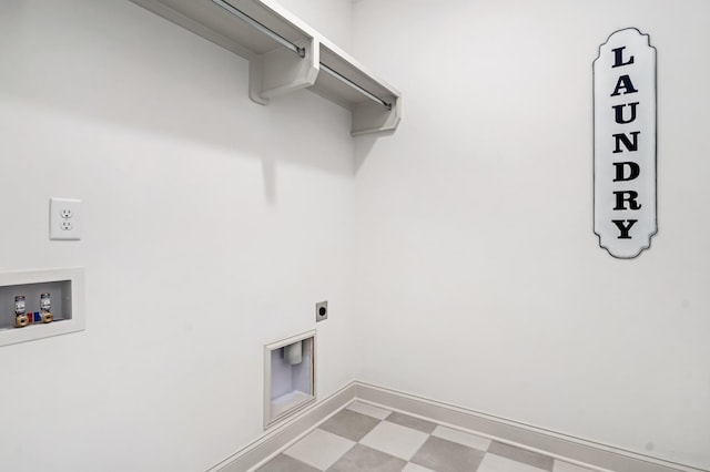 3222 Hopetown Way, Murfreesboro, TN 37129 - washroom with electric dryer hookup, light flooring, hookup for a washing machine, and baseboards