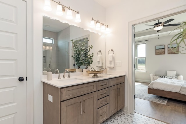 3222 Hopetown Way, Murfreesboro, TN 37129 - full bath with connected bathroom, healthy amount of natural light, double vanity, and ceiling fan