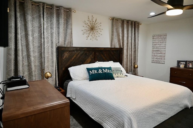 4310 Memory Ln, Adams, TN 37010 - bedroom featuring a ceiling fan and recessed lighting