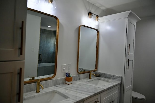 4310 Memory Ln, Adams, TN 37010 - full bathroom with double vanity and toilet