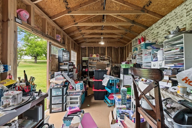 view of storage area