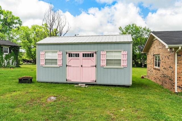view of shed