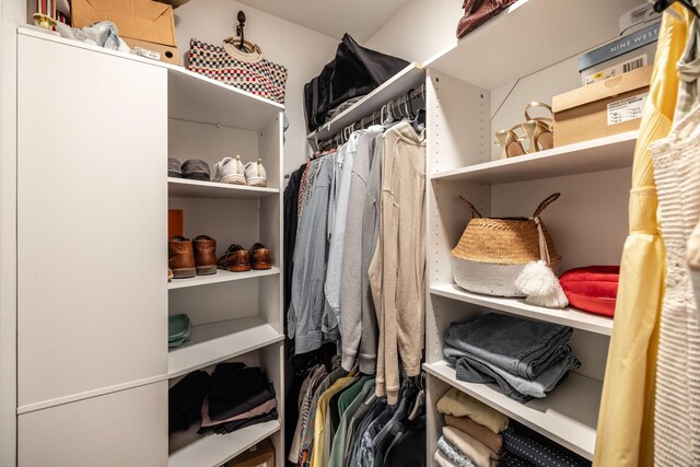 view of walk in closet