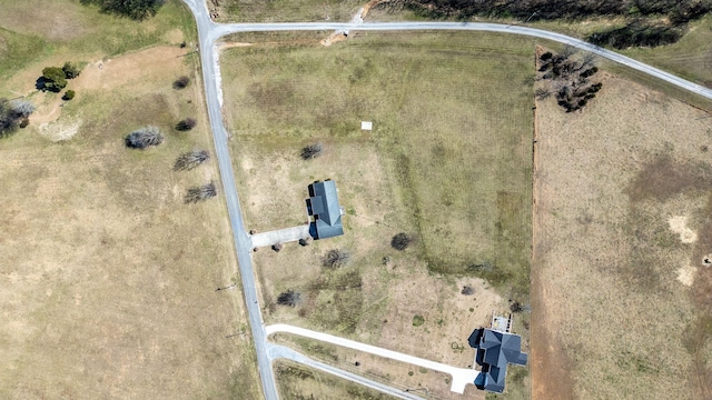 drone / aerial view with a rural view
