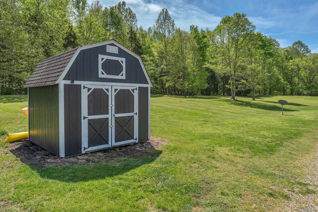 view of shed