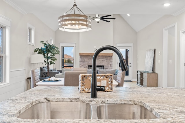 1111 Joe Martin Ln, Lebanon, TN 37087 - kitchen featuring plenty of natural light, open floor plan, and a sink
