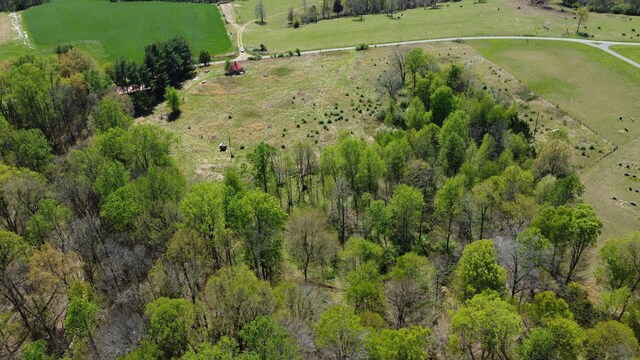 bird's eye view with a rural view