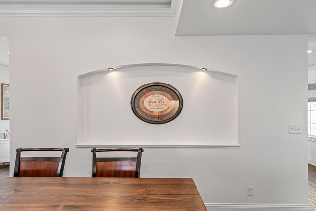 8803 Horton Hwy, College Grove, TN 37046 - interior details featuring baseboards, recessed lighting, and ornamental molding