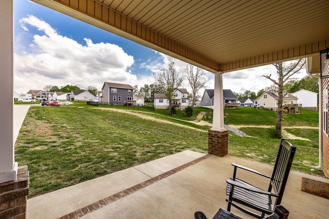 view of patio / terrace with a residential view