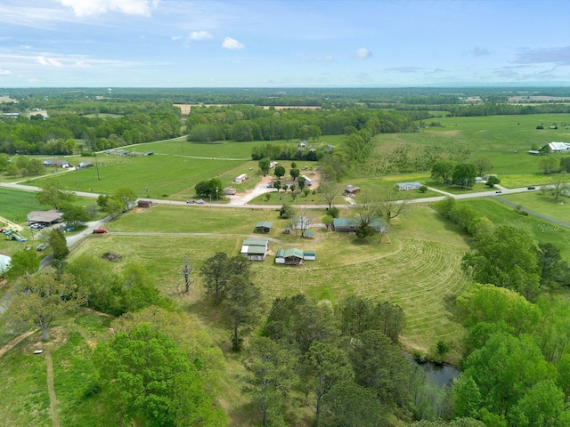 bird's eye view featuring a rural view