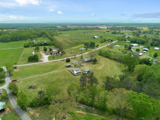 drone / aerial view featuring a rural view