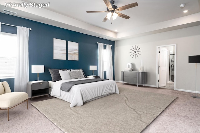 2991 Timewinder Way, Columbia, TN 38401 - bedroom featuring carpet flooring, baseboards, recessed lighting, and a ceiling fan