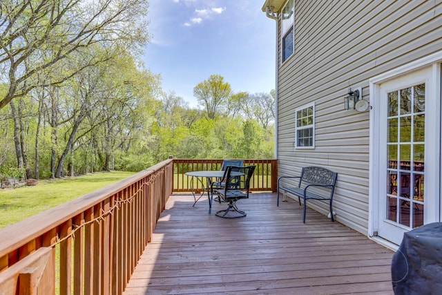 view of wooden terrace