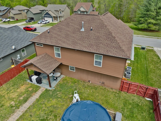 aerial view featuring a residential view