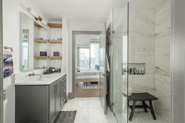 1616 W End Ave Unit 1803, Nashville, TN 37203 - ensuite bathroom with connected bathroom, walk in shower, and vanity