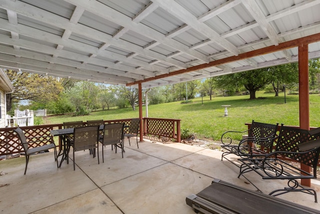 view of patio featuring outdoor dining space