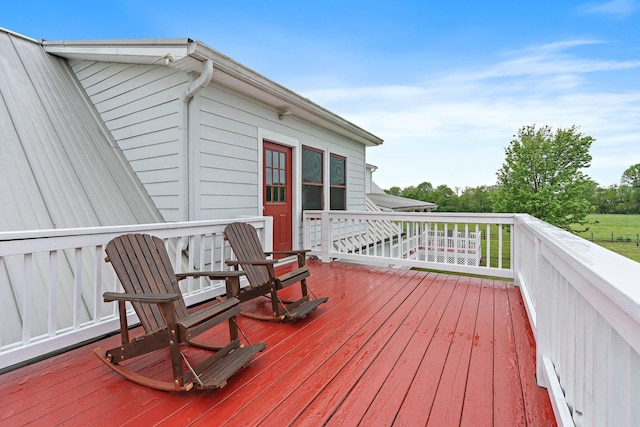 view of wooden terrace