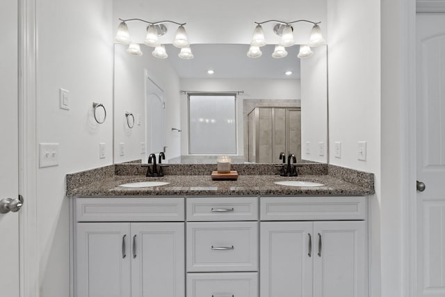 131 Benjamin Ln, Hendersonville, TN 37075 - full bathroom with a sink, a shower stall, and double vanity