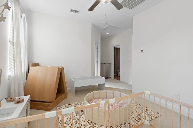 131 Benjamin Ln, Hendersonville, TN 37075 - carpeted bedroom with visible vents and ceiling fan