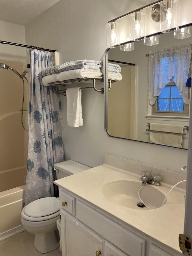 81 Turkey Creek Boat Dock Rd, Tullahoma, TN 37388 - full bath with toilet, shower / bath combo, vanity, and tile patterned flooring