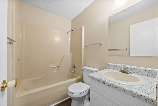 2041 Dotsonville Rd, Clarksville, TN 37042 - full bath with toilet, shower / bathtub combination, vanity, and a textured ceiling
