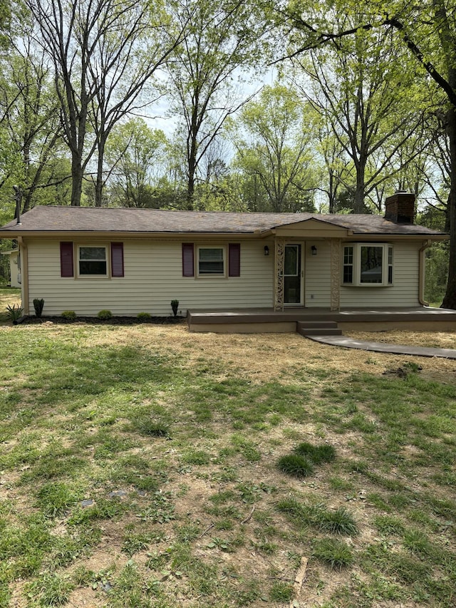 1669 Fellowship Rd, Mount Juliet, TN 37122 - view of front of house with a chimney and a front lawn
