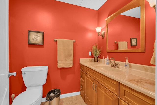 321 Clinchfield Dr, Monterey, TN 38574 - bathroom featuring toilet, vanity, tile patterned floors, and baseboards
