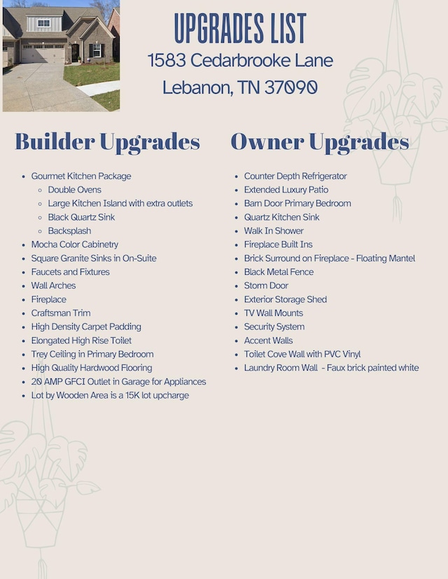 1583 Cedarbrooke Ln, Lebanon, TN 37090 - view of miscellaneous property collateral