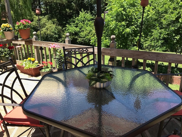 2219 Castlewood Dr, Franklin, TN 37064 - wooden terrace featuring outdoor dining space