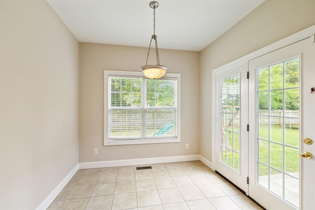 436 Conquest Rd N, Murfreesboro, TN 37128 - unfurnished dining area with baseboards and light tile patterned flooring