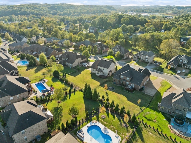 drone / aerial view featuring a residential view