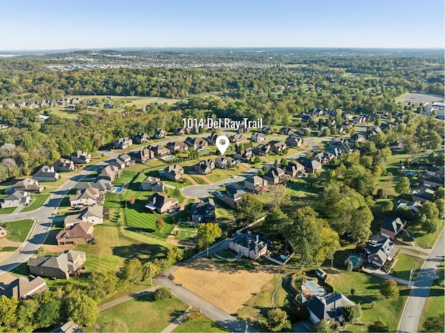 drone / aerial view featuring a residential view