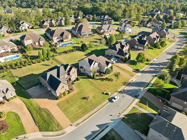 drone / aerial view featuring a residential view