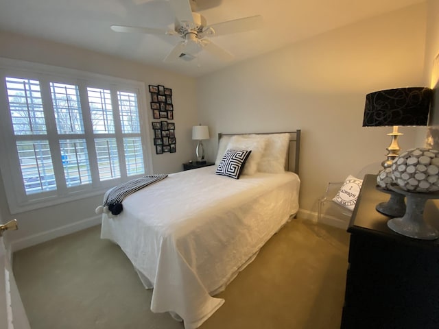 1100 Cypress Rd, Buchanan, TN 38222 - bedroom featuring ceiling fan, baseboards, and carpet flooring