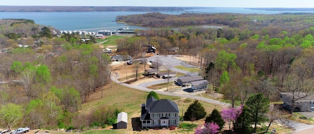 1100 Cypress Rd, Buchanan, TN 38222 - birds eye view of property with a view of trees and a water view